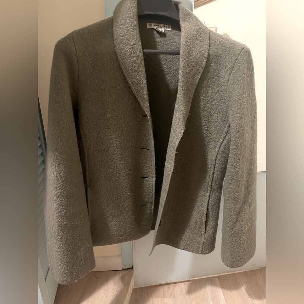 ⚜️100% Wool Button Detail Grey Coat Blazer